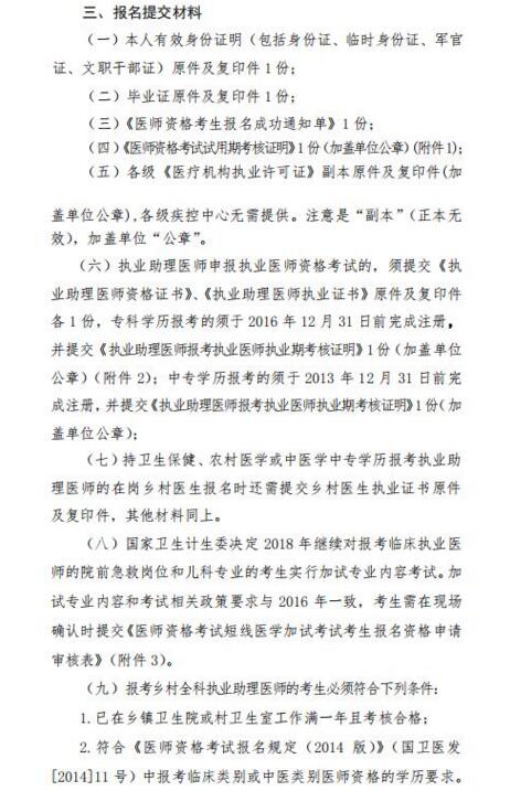 东营考点2019年临床执业医师考试报名需要准备哪些材料